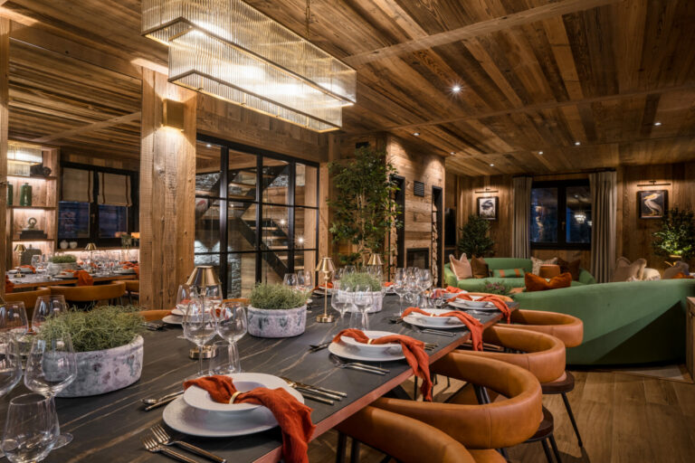 Dining table at Chalet the Bungo, Morzine