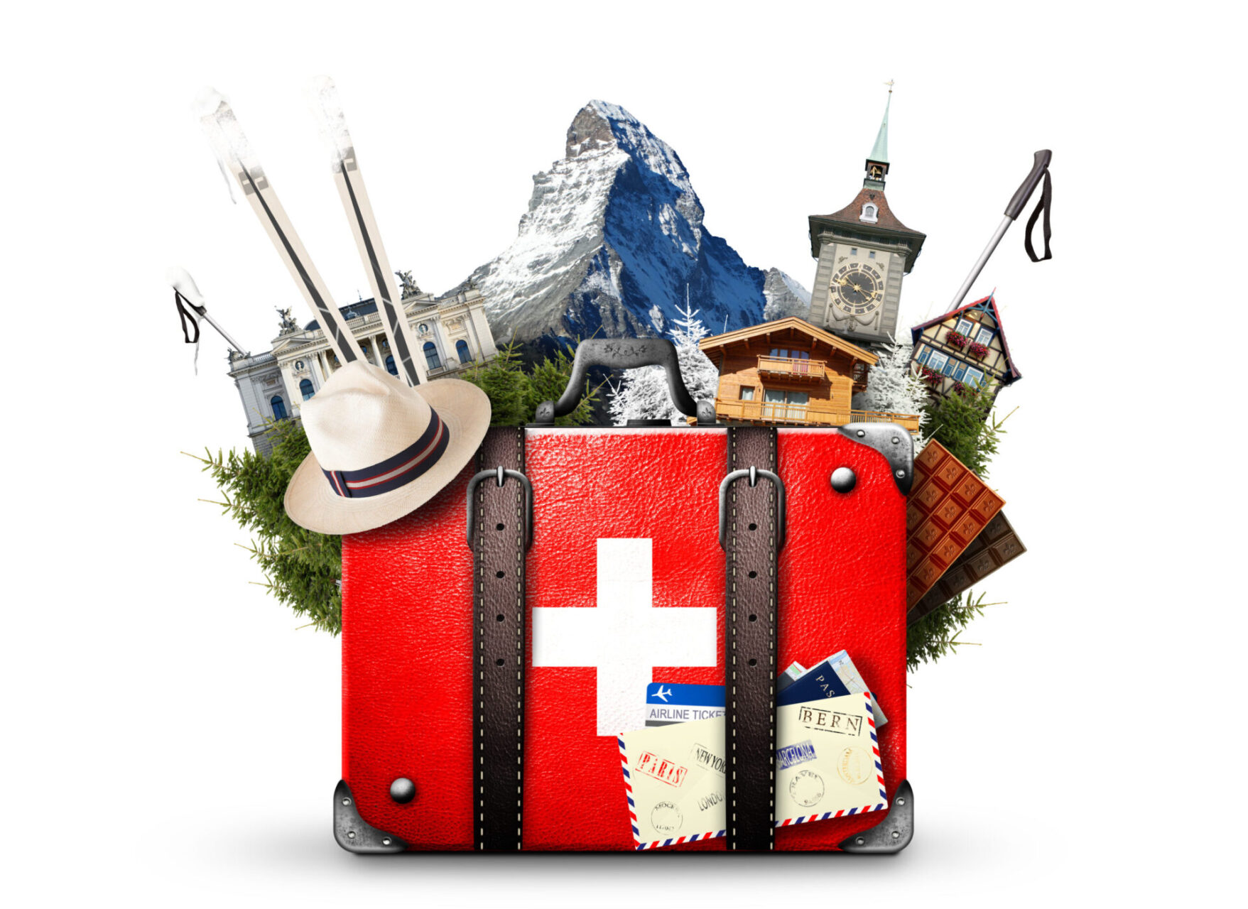 the image symbolize traveling around Switzerland