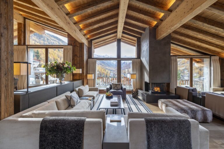 Living room of Chalet les Anges, zermatt