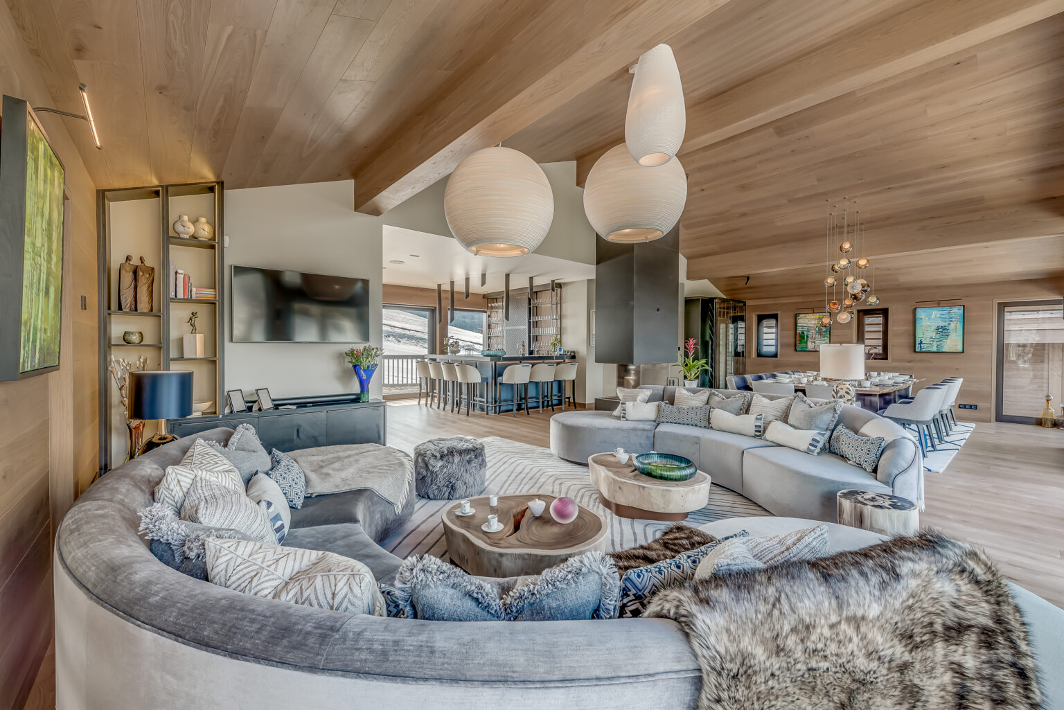 Chalet Bacchus living room, Courchevel