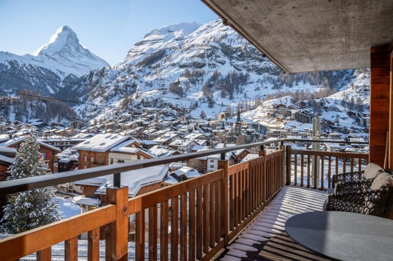 Matterhorn view from the balcony of apartment Nabucco, Zermatt