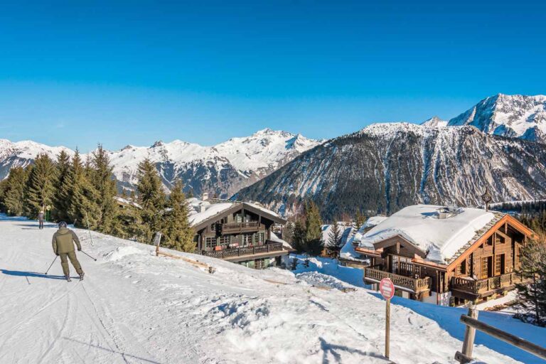 Chalet Namaste from the slopes, Courchevel 1850