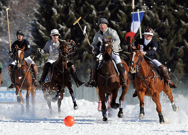 polo master under the snow in Megeve