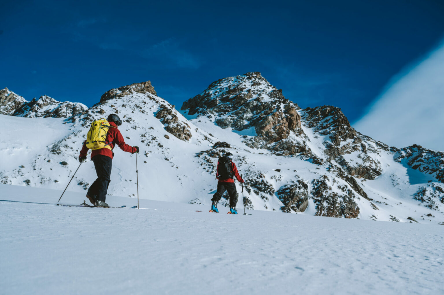 ski touring in Val Thorens, haute route