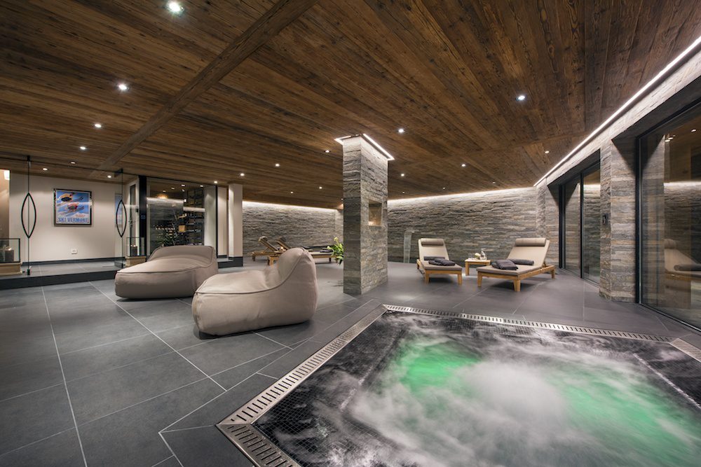 spa area at Chalet Sirocco, Verbier