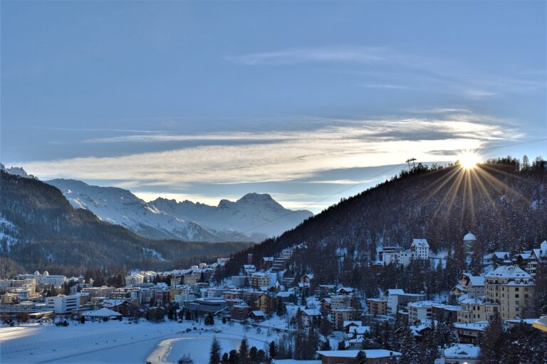 St-Moritz under the snow winter season