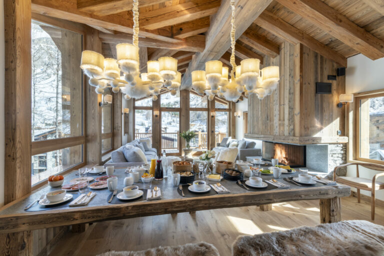 living area at Chalet 1855, Val d'Isere