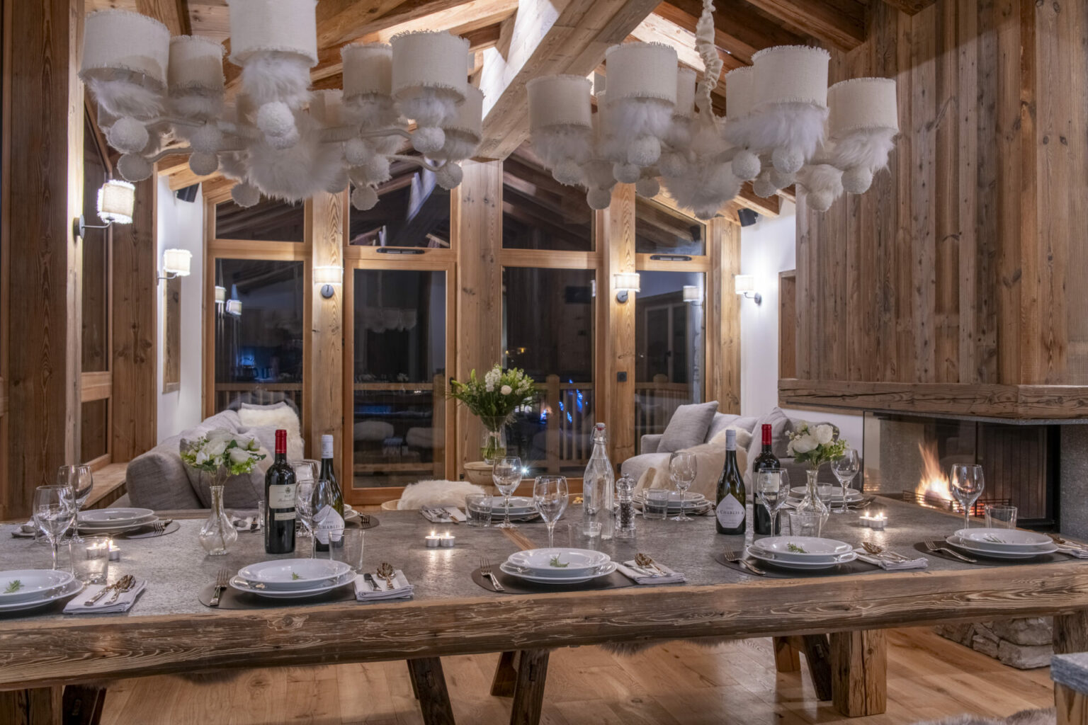 Chalet 1855 dining table, Val d'Isère