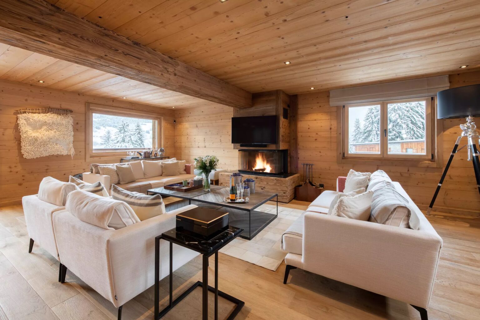 Lounge at Chalet Eleven in Megeve