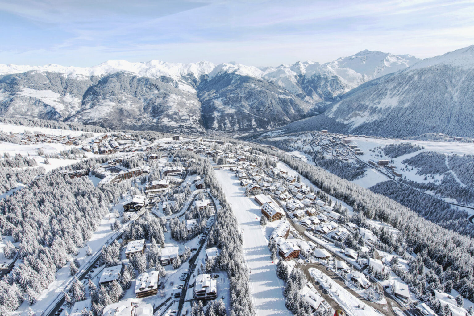 Courchevel 1850 drone picture