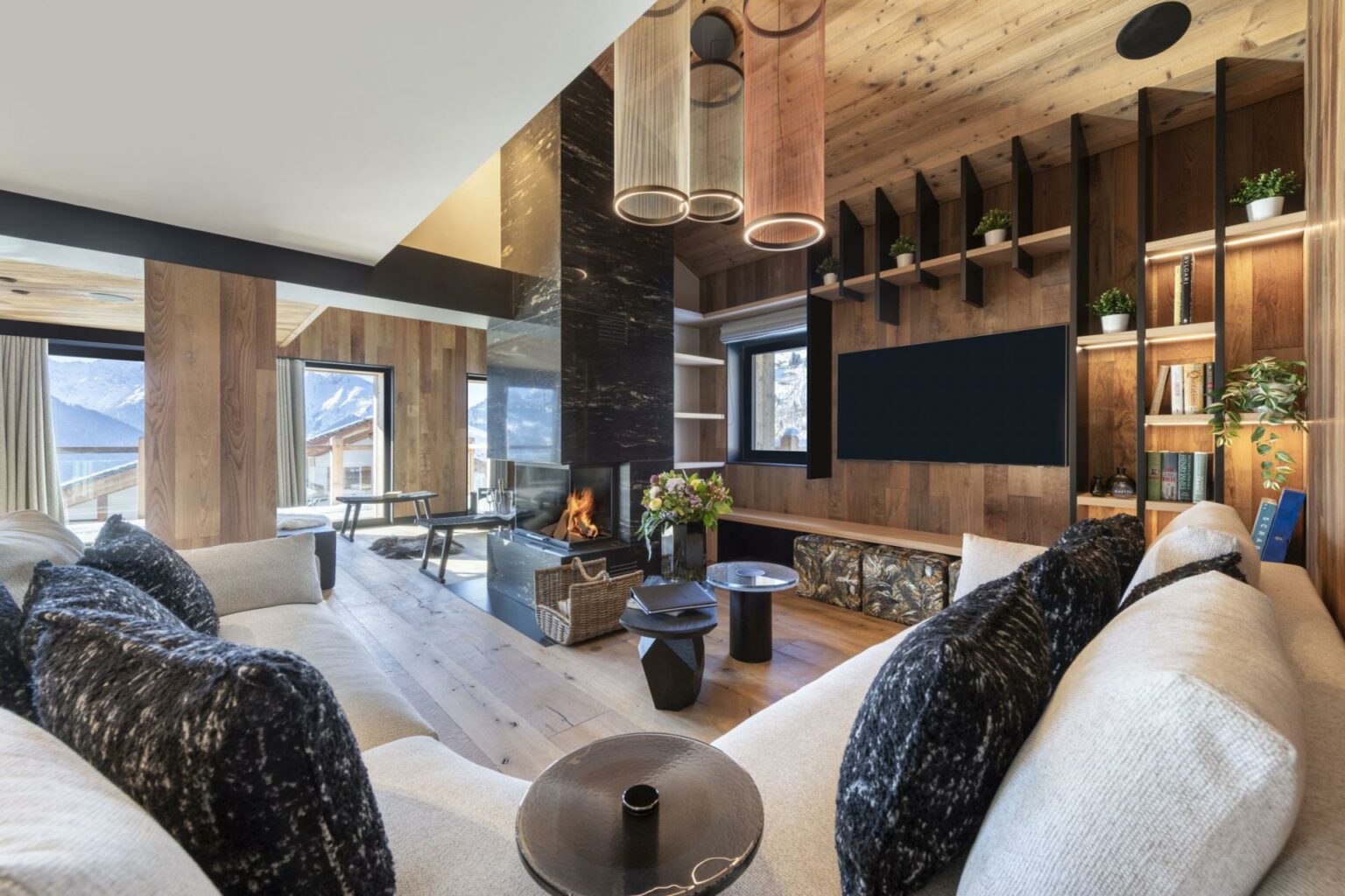 Chalet Kitsilano lounge area, Verbier