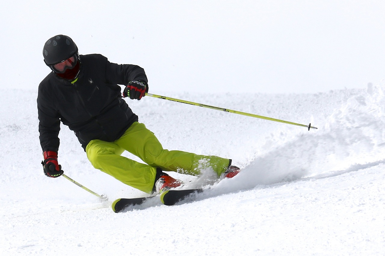 skier on piste