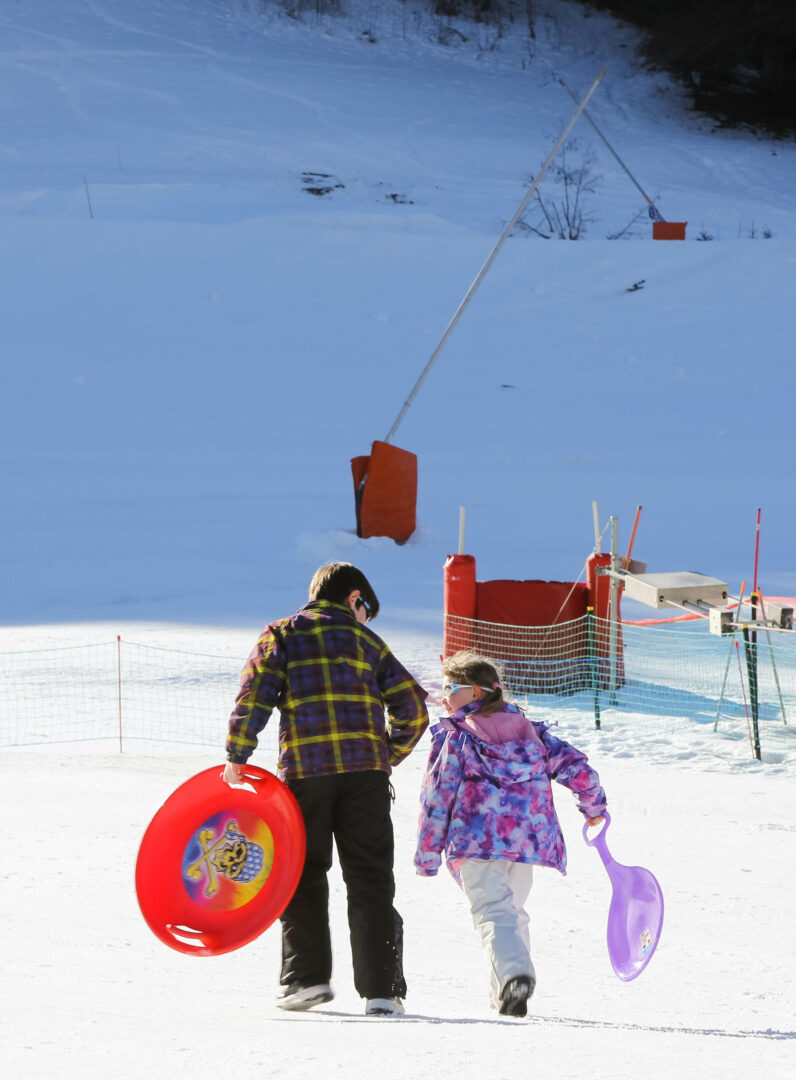 winter kids, luge in Morzine