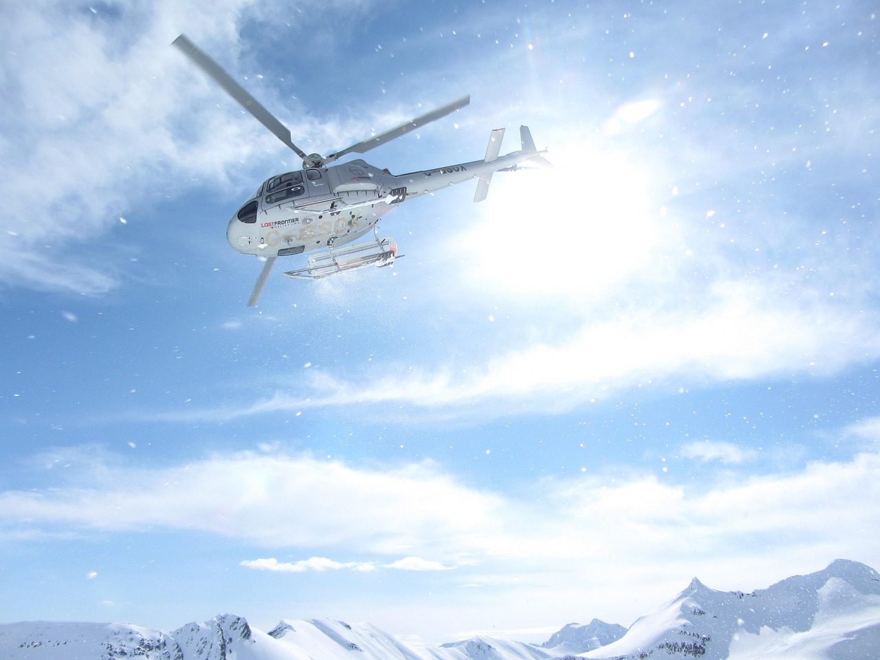 luxury heli skiing Alps