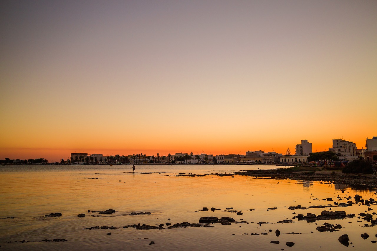 beach sunset in Puglia