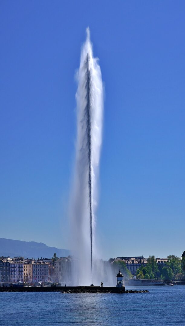 water jet Geneva lake