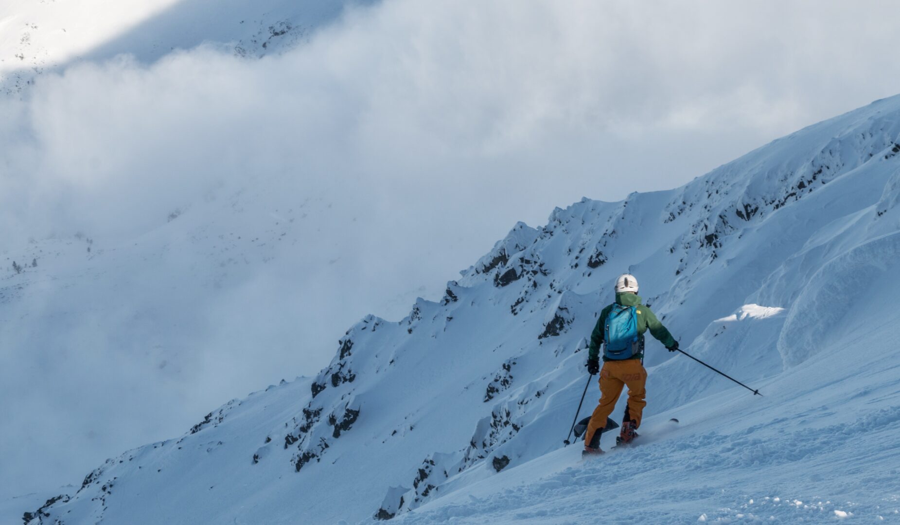 Skier in Grimentz Zinal resort