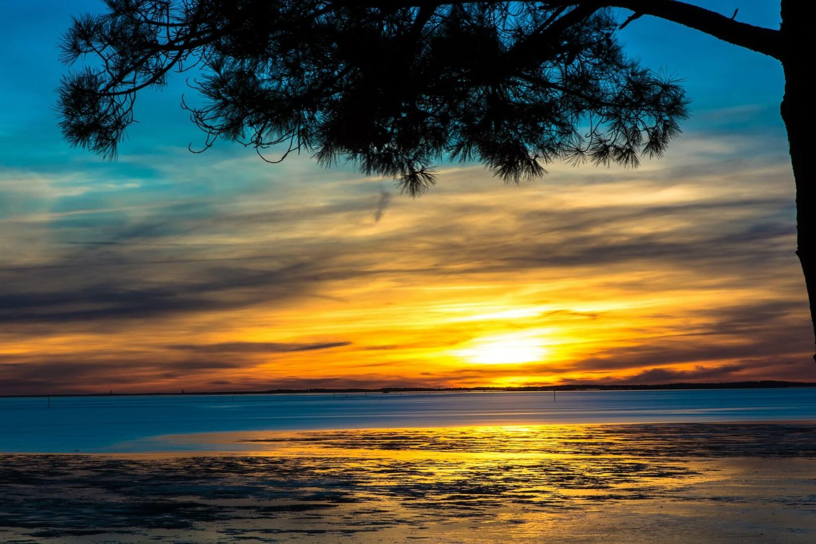 Sunset on Arcachon Basin