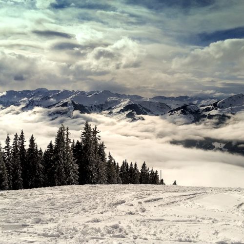 on the top of the mountain Kitzbühel