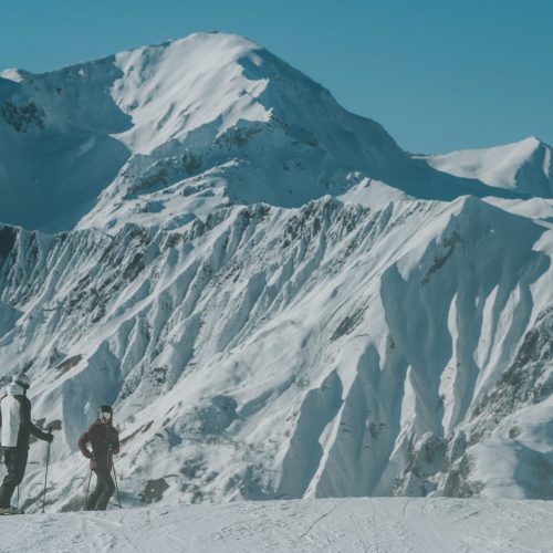 skiers on the slopes